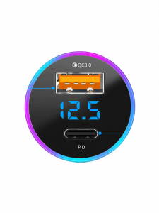 Автомобильное зарядное устройство в прикуриватель PD/QC 3.0 TDS TS-CAU70